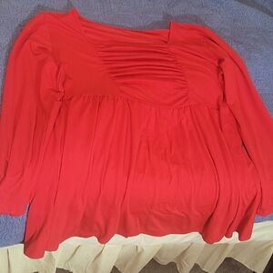 Elegant Red Women's Top - NWOT